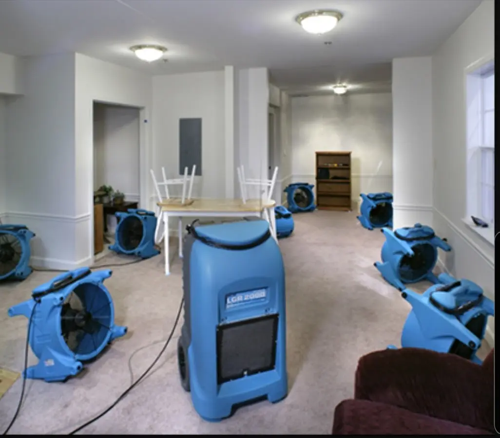 Air movers and dehumidifier setup for Water Extraction & Removal in Port LaBelle